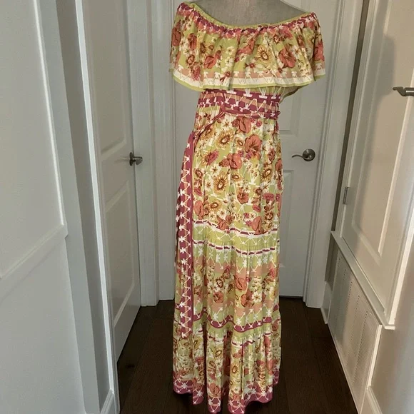 NWT! Flying Tomato Juno Floral Garden Off the Shoulder Maxi Dress Size Medium - Picture 8 of 13
